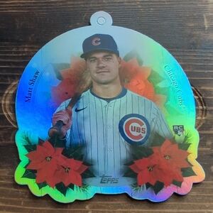 2025 Topps Holiday Matt Shaw Rookie Card Ornament Cubs